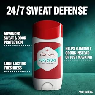 Old Spice High Endurance Anti-Perspirant Deodorant for Men, 48 Hour Protection, Pure Sport Scent, 96 g