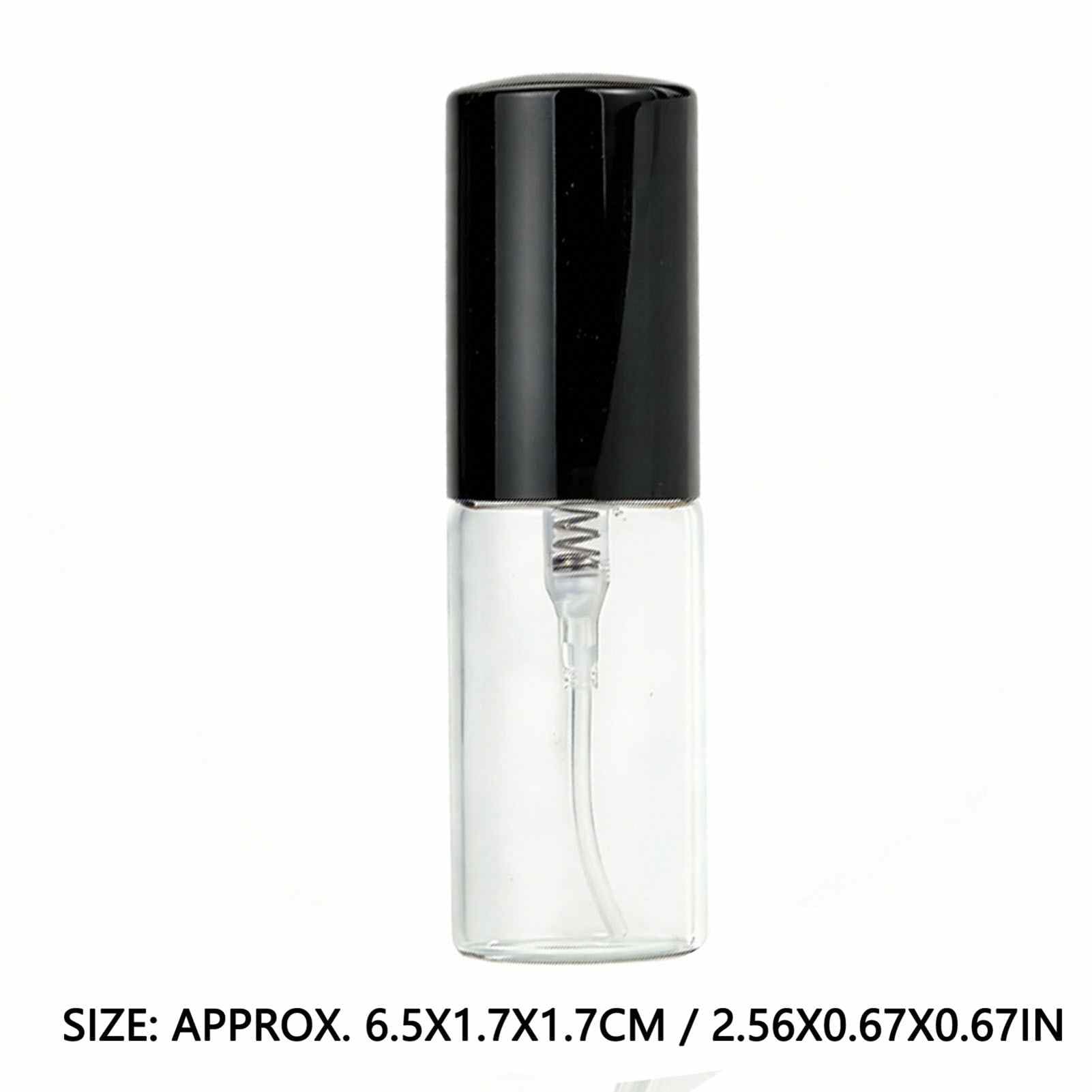 Set di mini flaconi spray per profumo in vetro trasparente, ricaricabili, 5 ml, per viaggi, vita quotidiana, 50 pezzi (vetro nero da 5 ml)