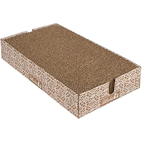 Petlinks Scratcher's Choice+ Bed Box & Refills Corrugate Cat Scratch Blocks & Bed, 19.75" L X 1.75" W X 11" H Cover