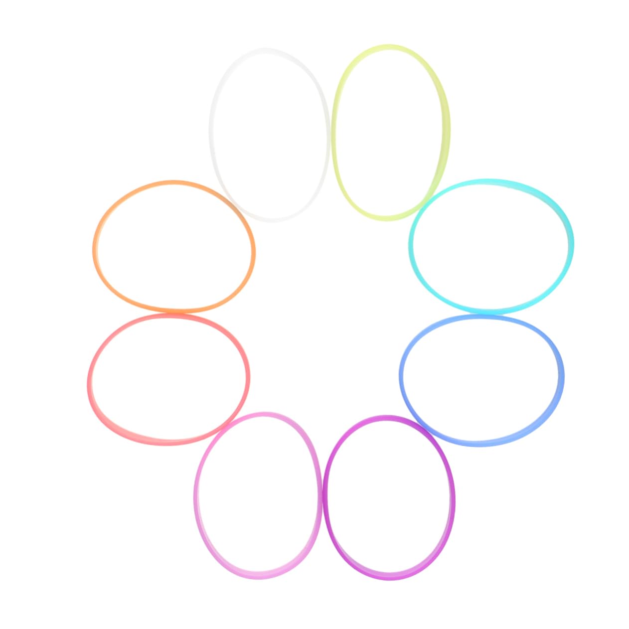 Ciieeo 48pezzi Braccialetti Luminosi Silicone Da Colorati Per Sport Feste e Scuole Accessori Comfort e Resistenza Per Adulti