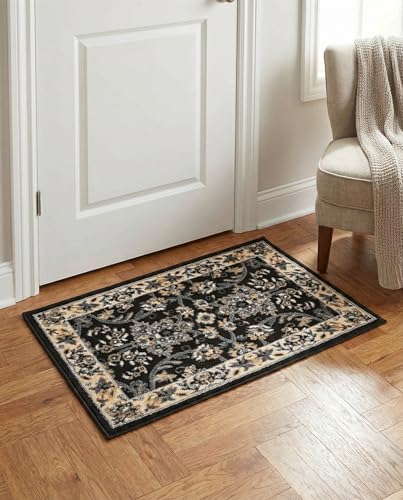 Tapete Yasmin 2'2" x 3' Negro miniatura 4