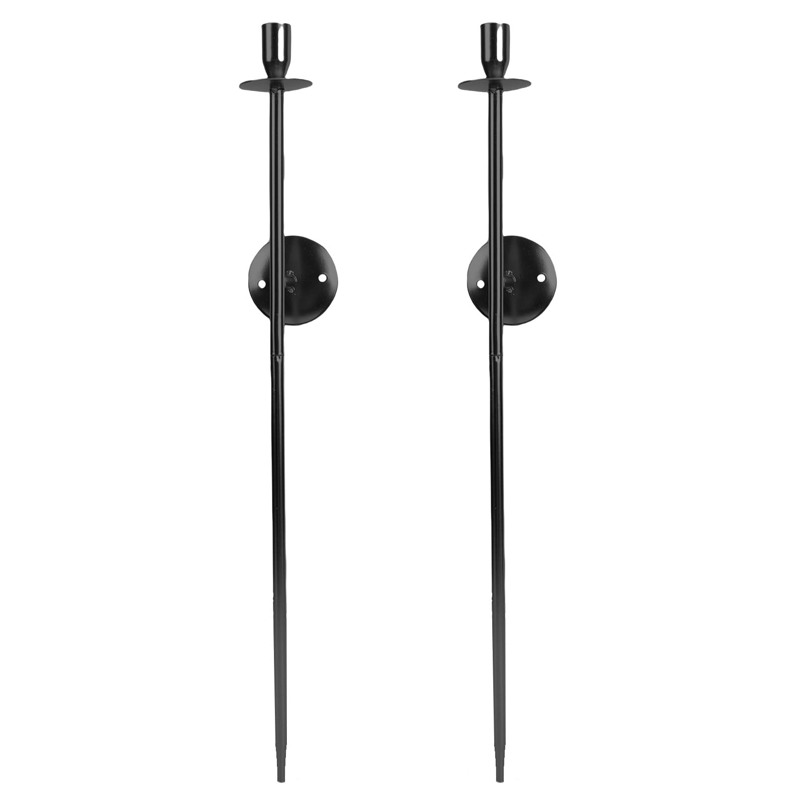 Portavelas de pared de hierro negro para salón o comedor de estilo rústico