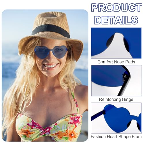 Image of Heart Sunglasses 12 /18 /24 Pcs Heart Shaped Glasses for Women Cute Funny Party Glasses Party Favors Accessories