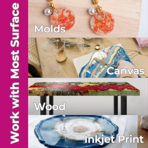 Image of Oytra 3 1 Casting Resin Liquid Deep Pour Hardener High Gloss Ultra Crystal Clear DIY Craft for River Tabletops (12 Kg)
