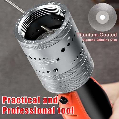 Elektrodenschleifer für WIG Schweißen, 6 Größen, 8 Winkel, WIG-Schweißrotationswerkzeug mit flachem Schleifblock Abtrennschlitz, 10 scheiben, 3 CNC-Dorne