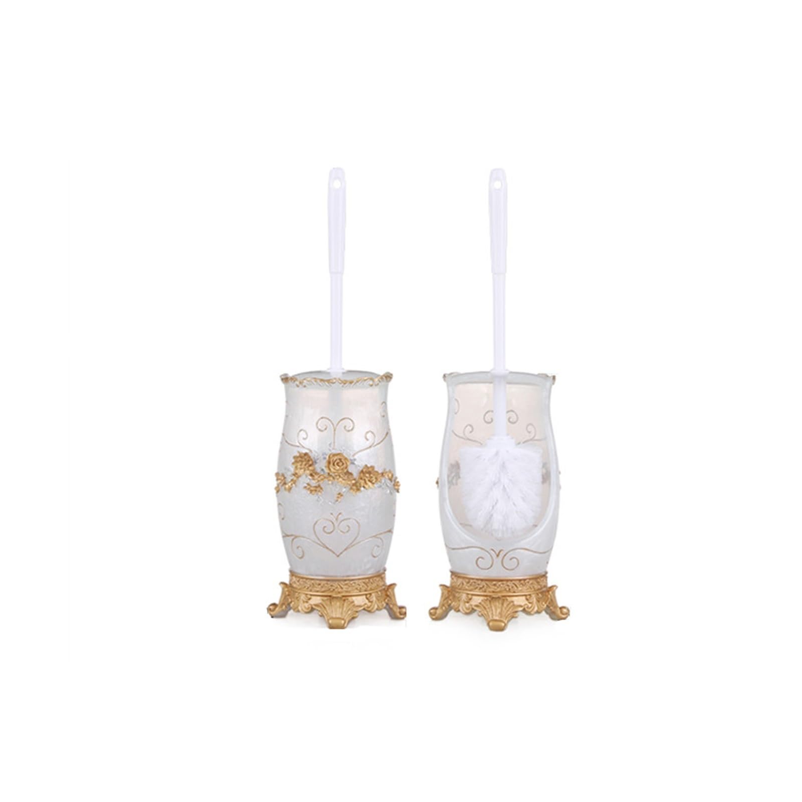 Set Dispensador Jabon Baño Juego de baño de resina for el hogar, dispensador de jabón, soporte for cepillo de dientes, taza, jabonera, bandeja, cepillo de baño, juego de almacenamiento de papelera(5pc
