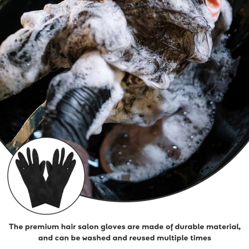 Gants en caoutchouc contre taches de shampooing déposant couleur - 7