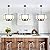 CWarmozy 16.5'' Black Drum Chandelier 4-Light Modern White Fabric Chandeliers for Dining Room Adjustable Farmhouse Pendant Light Fixture for Kitchen Island Living Room Bedroom