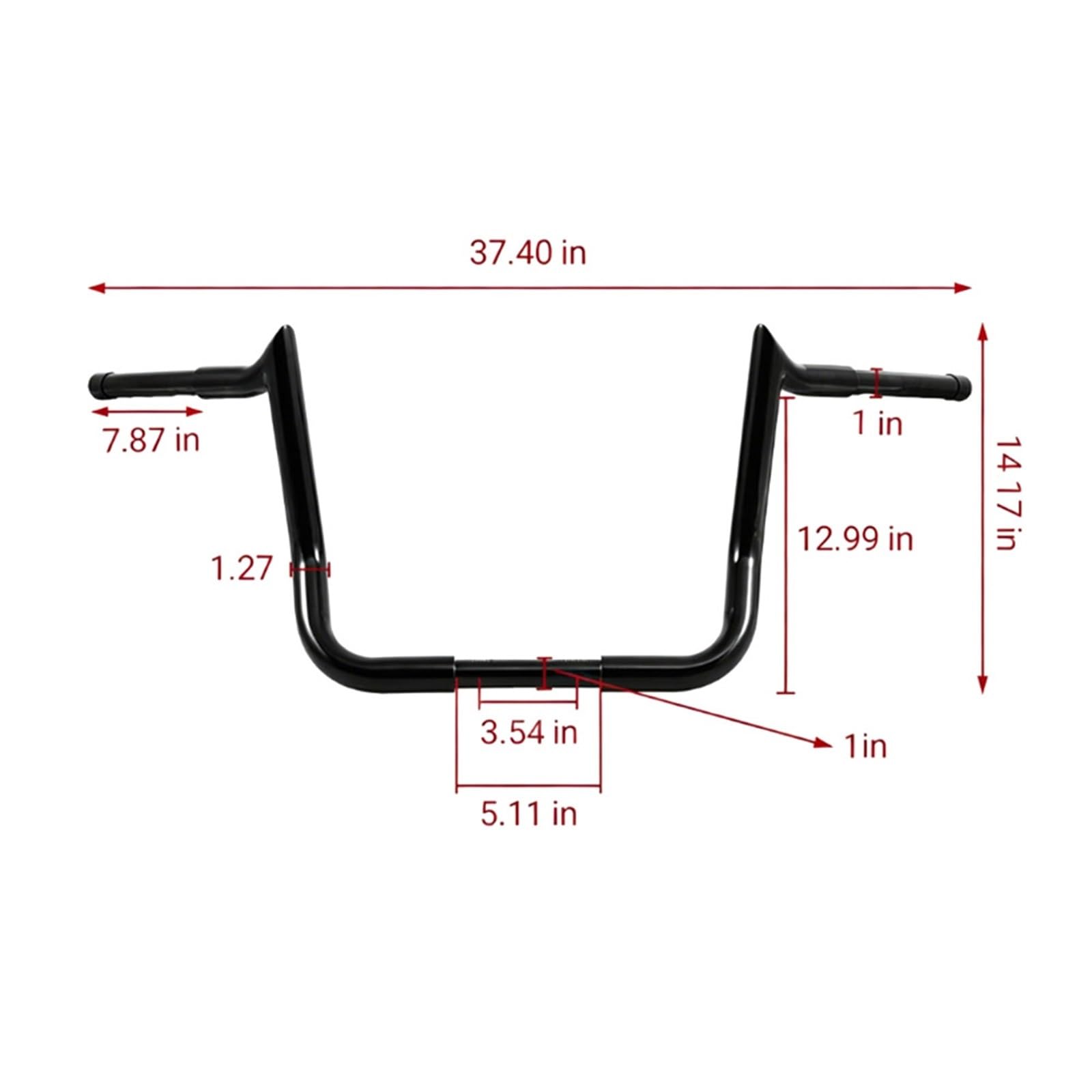 Parte del manubrio Per Harley Per Electra Glide Special FLHX 1986-1985 Sport FLHS 1987-1993 12 "Manubrio Ape Gancio Per Carne Monkey Bar Accessori Moto