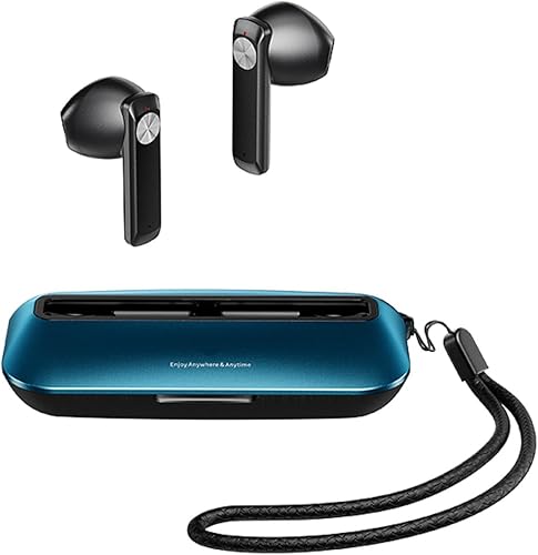 Auriculares inalámbricos verdes con Bluetooth 5.3, graves profundos en la oreja, TWS, auriculares inalámbricos para deportes, entrenamiento, correr,
