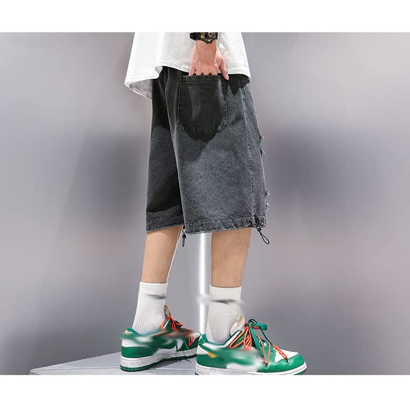 Short en jean ripped avec détails déchirés pour un look hip hop - 6
