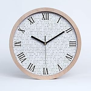 Tulup Hout Klok Houten Ronde Wandklok ⌀ 25cm Muurdecoratie Wanddecor Decoratieklok Houten Keukenklok Kunstdruk Muurkunst…