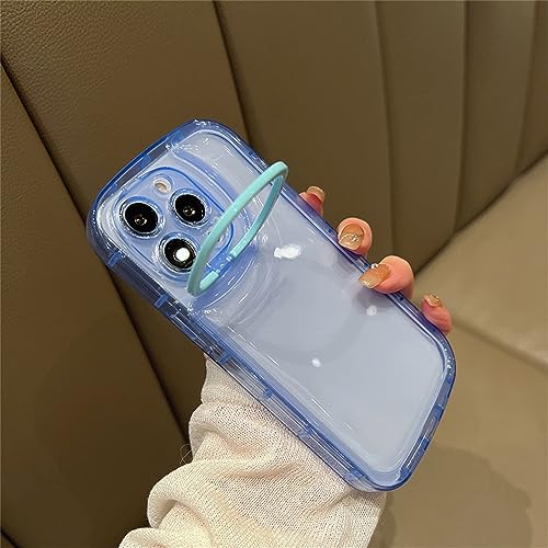 Coque étui de téléphone transparent résistant aux rayures avec support d'anneau d'objectif iPhone
