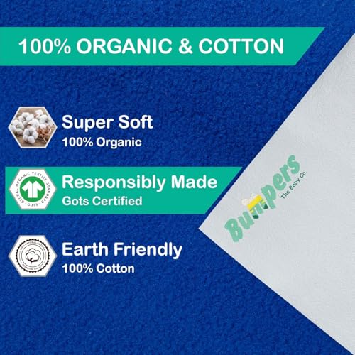 Image of Bumpers Waterproof Quick Dry Protector Dry Sheet|Breathable and Hypoallergenic Ultra Soft Fitted Baby Bed Protector Sheet for Toddler Children| King Size (XXL, 260x200cm, Royal Blue)