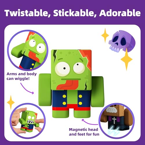 GobiDex 108PCS Magnetic Blocks & Figures Crew Playset, Build Weird Monster MagWonder with STEM Building Toys, Pretend Play Montessori Gift for Boys and Girls 3+ Years Old