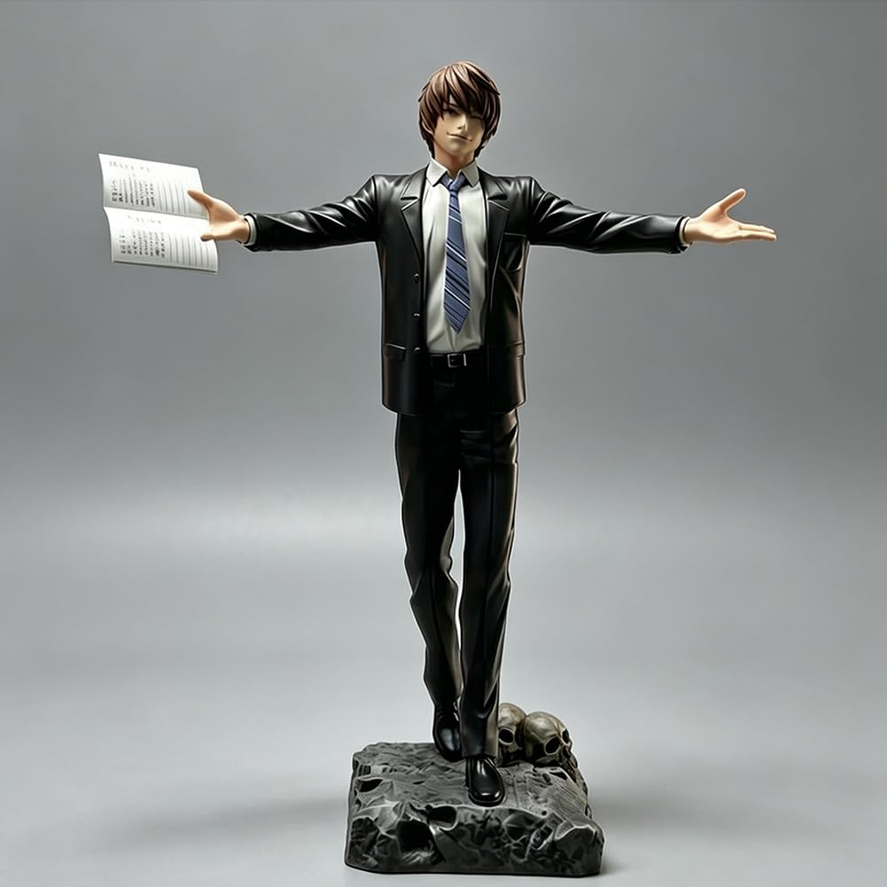 Figura de personaje de anime Light Yagami de 29 cm | Figura de acción ligera de Yagami, estatua de PVC, modelo de postura de pie, adorno