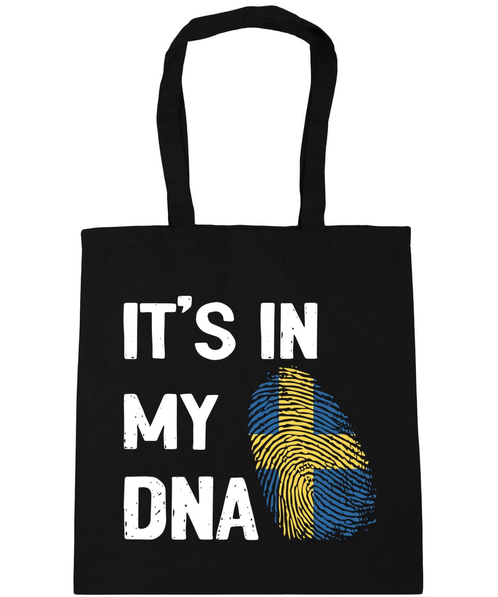 Hippowarehouse it's in my DNA Sweden Tote Shopping Gym Beach Bag 42cm x38cm, 10 litres
