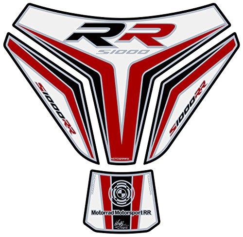 MOTOGRAFIX タンクパッド BMW S1000RR 15- ホワイト/レッド/ブラック MT-TB023WRK