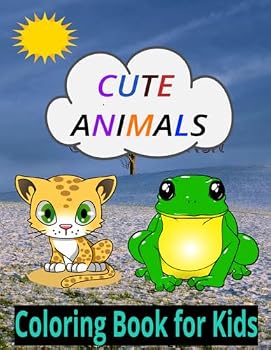 Paperback Animals cute & funny : Bold and Easy Coloring book for Kids and Adults Book