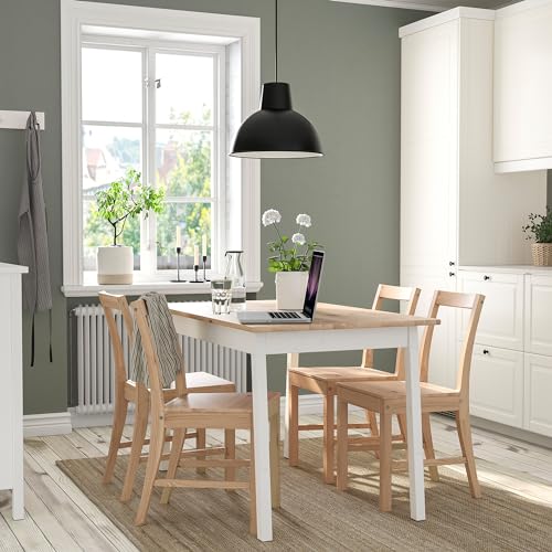 Table PINNTORP marron clair et blanc 125x75 cm ProTuning - 4