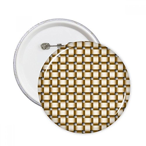 Badge bouton tricot lin marron pour personnaliser un vêtement quotidien