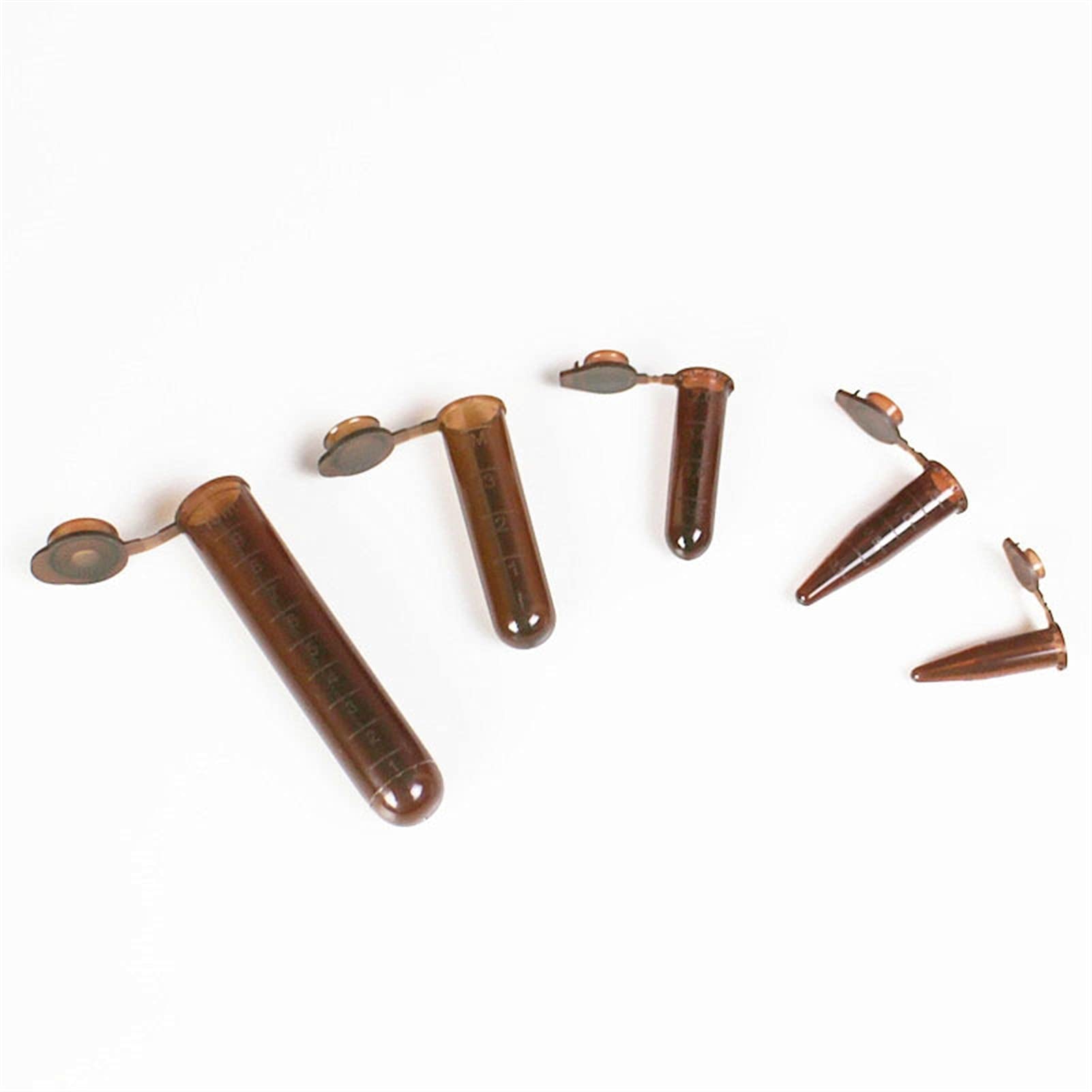 SHAJWADAM Test Lab Tubes Centrifuge Tube with Lid 0.5/1.5/2/5/10ml Brown pc-r Tube Laboratory Centrifugal Tubel Bottom Tip Color EP Tube (Capacity : 1.5ml 500pcs)