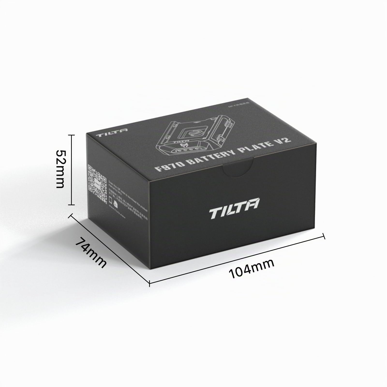 Tilta Placa de batería F970 V2 compatible con baterías NP-F Diseño antideslizante - Negro TA-BTP2-F970-B