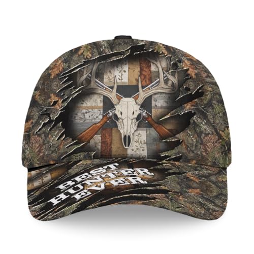 Image of Skull Cap, Gifts for Men, Skull Us Flag Skeleton Gothic Horror, Black Baseball Cap, Adjustable Caps Sun Hat