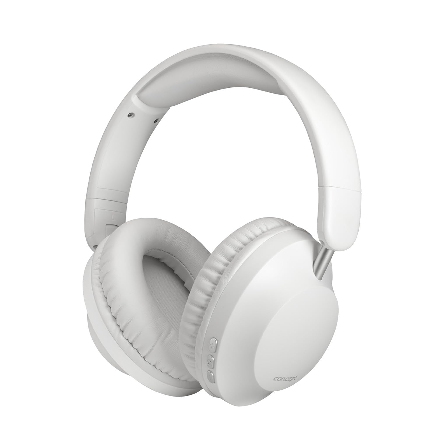 Słuchawki bezprzewodowe SoundJoy HS4080/HS4081 Bluetooth 6.0 45 godzin pracy na baterii USB-C szybkie ładowanie ANC 18 dB tryb gamingowy ENC mikrofon AUX 3,5 mm wygodne, lekkie etui (Biały)