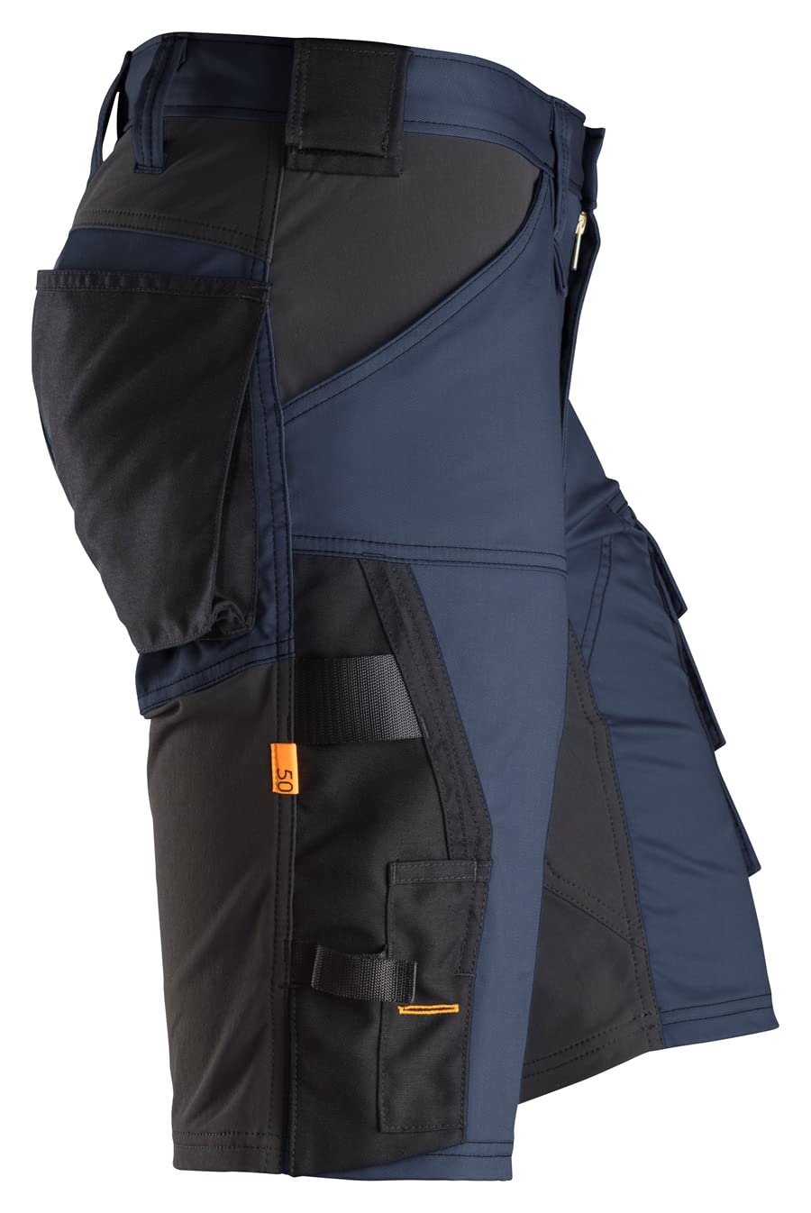 Snickers Workwear 6143 AllroundWork, Stretch Korte Broek Blauw/Zwart - Maat 48