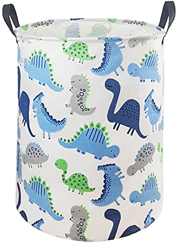 Image of MAIZMZ Kids Hamper Storage Basket Nursery Bins Baby Gift Toy Organizer Box Laundry Basket Large Canvas Collapsible Chest for Home/Dorm/Kitchen/Pet/Closet/Shelf/Room Decor(Dinosaur)