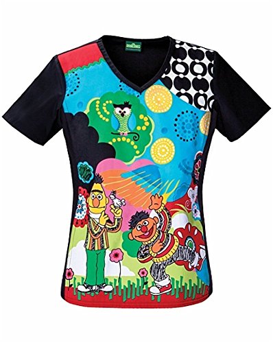 Cherokee Women's V-Neck Stretch Knit Panel Top