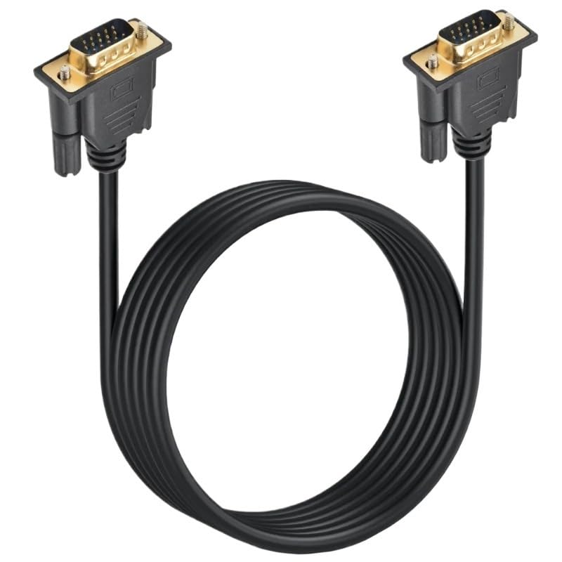 90 stopni kątowy VGA RGB męski na prosty męski przedłużacz 3COAX+6C do monitora projektora komputera (prawy, 1 m)
