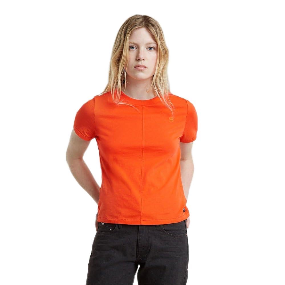 G-Star Women's Overdyed Front Seam Top, Orange (jaffa D24499-4107-1857), S