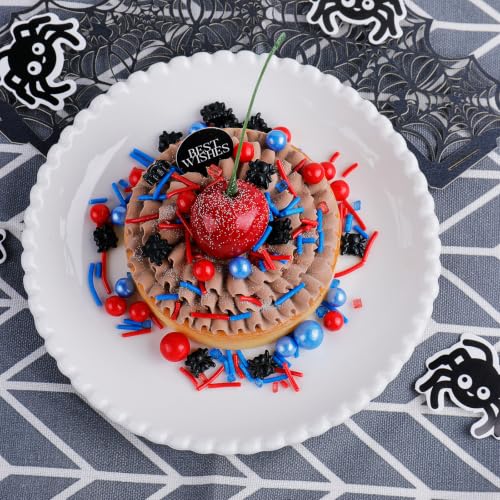 Image of Spiderman Sprinkles for Cake Decorating, 130g /4.6oz Edible Spiders and Pearl Sprinkles Mix, Red Blue Candy Pearls for Baking, Cookie Decorations and Cupcake Toppings, Children Birthday Party Supplies