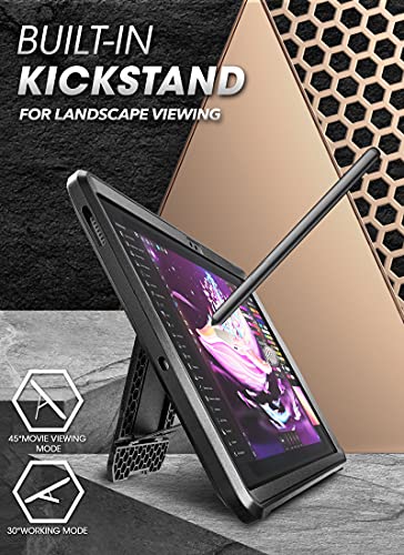 Supcase Unicorn Beetle Pro Series Case For Samsung Galaxy Tab S7 Fe 12.4 Inch (2021), Full-Body Rugged Heavy Duty Case With Built-In Screen Protector & S Pen Holder (Black) #TOP1