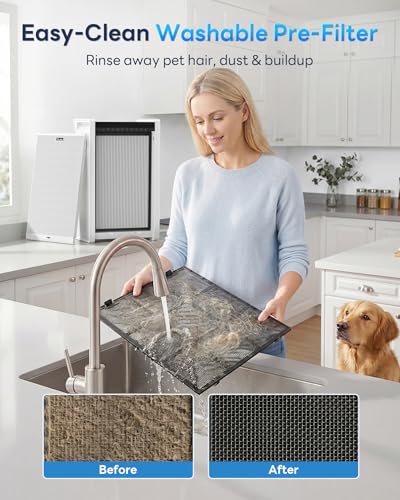 Image of FreAire Air Purifiers for Home Large Room Up to 3850 Ft, HAP611WF, White