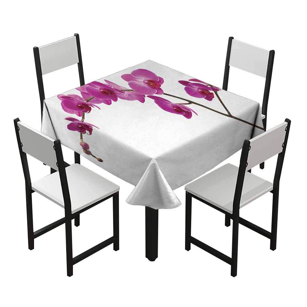 Zara Henry Magenta Tablecloths Wild Orchids Petal Florets Branch Romantic Flower Exotic Plant Nature Artistic Print Home Outdoor Rectangular Tablecloth Violet