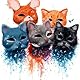 KEKECHAORAN Katzenmasken zum Bemalen,12 Stück DIY katzen masken rohling, therian mask set, für Halloween Karneval Maskera Party Cosplay