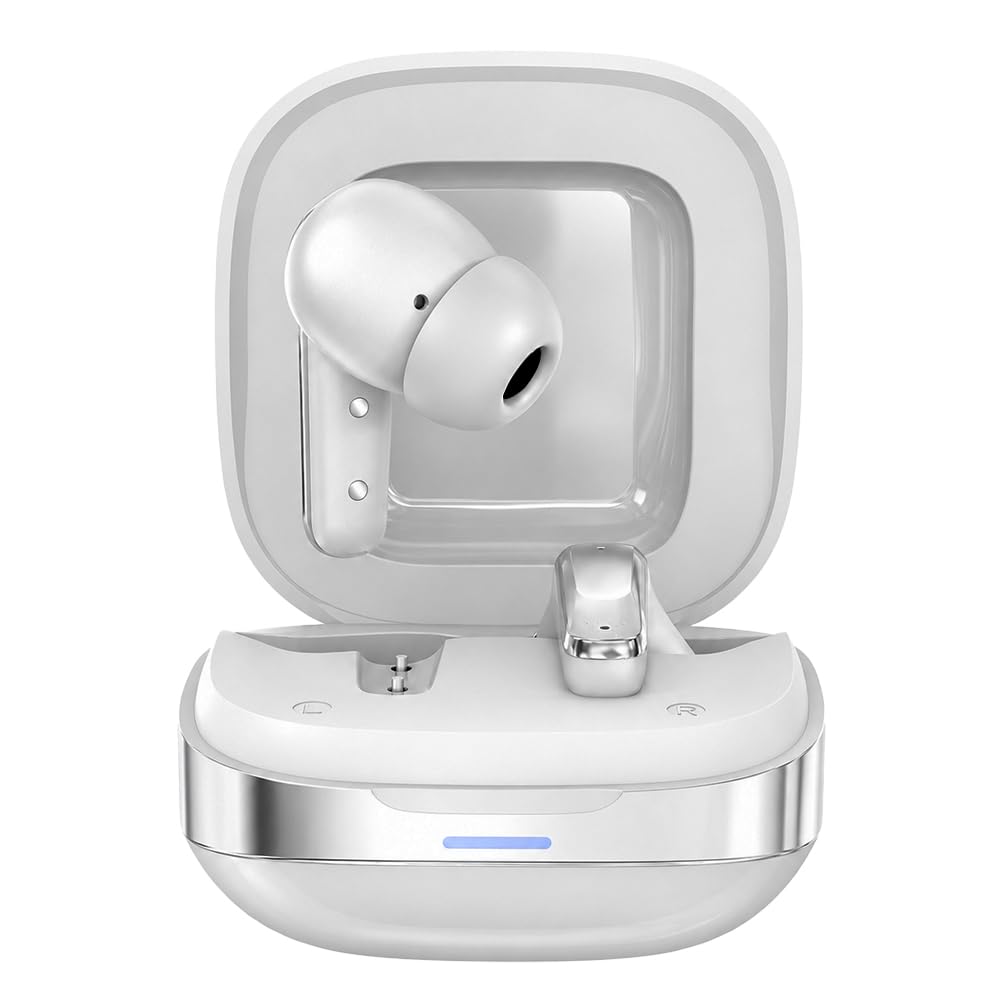 Écouteurs Bluetooth, écouteurs Intra-Auriculaires sans Fil, Bluetooth 5.4, 30 Heures de Lecture stéréo, étanches Professionnels, Interface USB-C, réduction Intelligente du Bruit （Blanc）