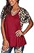 WDYHSNL T-Shirt Casual a Maniche Corte con Cucitura a Maniche Corte con Scollo a V da Donna Primavera ed Estate