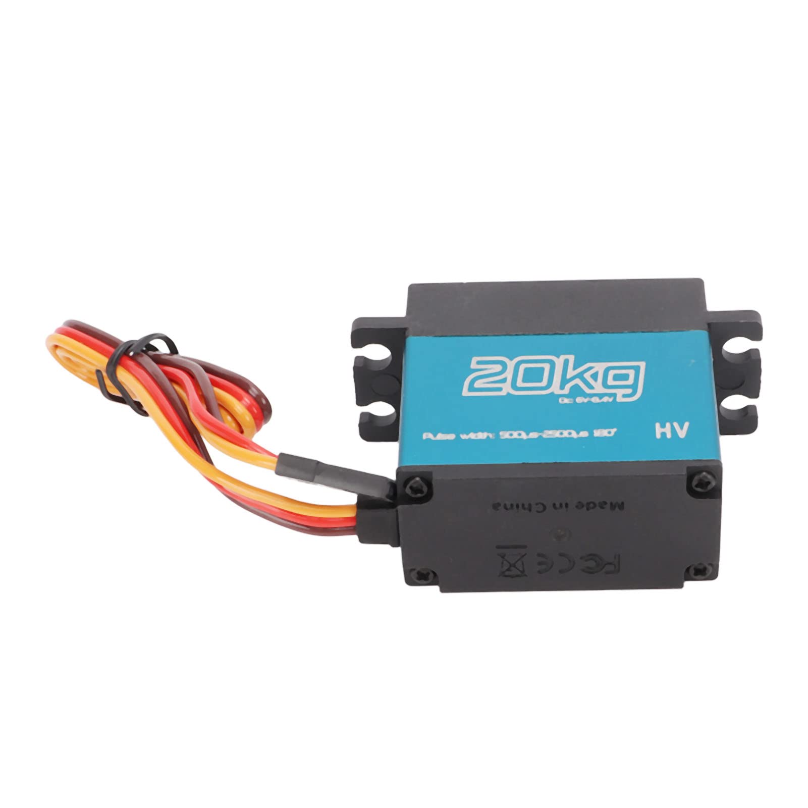 20kg RC Metal Gear Servo Digital Alto Torque Motor Sin Núcleo Impermeable Rendimiento Estable para 1/10 1/12 RC Coche Avión Aleación de Aluminio 2 Piezas