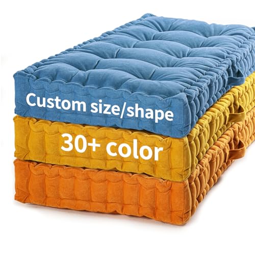 RPWCO Custom Bench Cushions, 4 Inch Thickness Tufted Bench Cushion, Bay Window Seat Cushions Indoor, Custom Size Cushions for Bench Seat Indoor, Indoor Bench Cushion