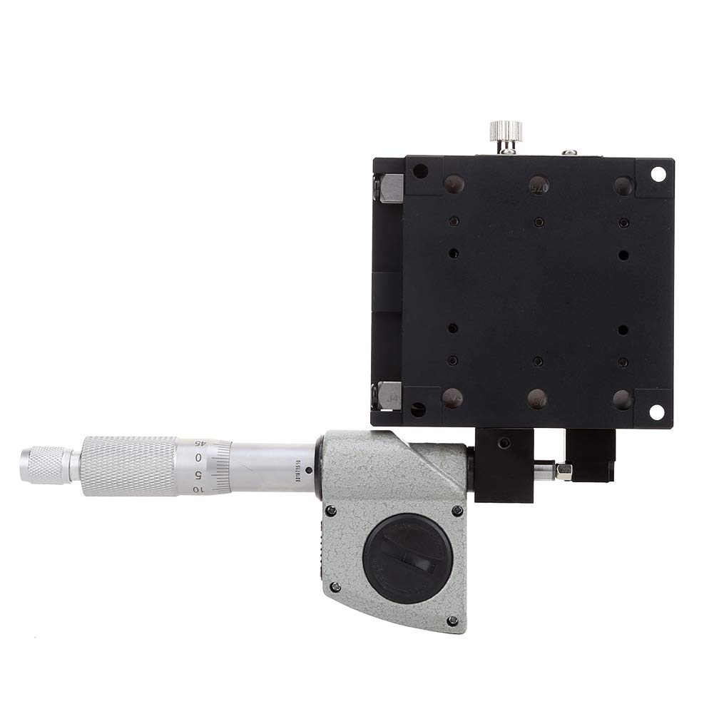 Piattaforma micrometrica con display digitale 80x80mm, SEMX80-AS Asse X Piattaforma di regolazione fine di precisione 0,001 mm, Tavolino di traslazione lineare a rulli incrociati a scorrimento incroci
