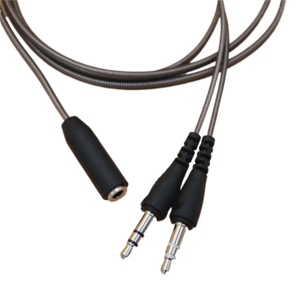 Cavo splitter per cuffie da 1 m per computer da 3,5 mm femmina a 2 maschi da 3,5 mm microfono audio splitter a Y cavo adattatore da cuffie a PC