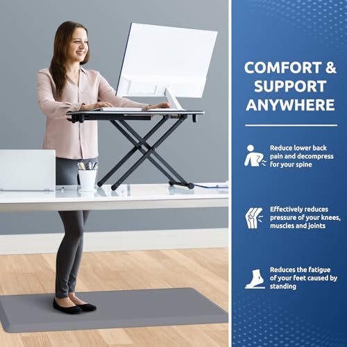 Image of 0.8 inch Thick Kitchen Mat Cushioned Anti Fatigue Rug Comfort Floor Mats