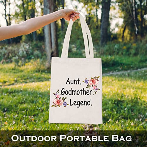 Kosmetiktasche 'Aunt Of All Things' Mit Reißverschluss | Baumwoll-Leinen Kulturbeutel In Rot | Praktische Make-up-Tasche Für Tante & Mehr