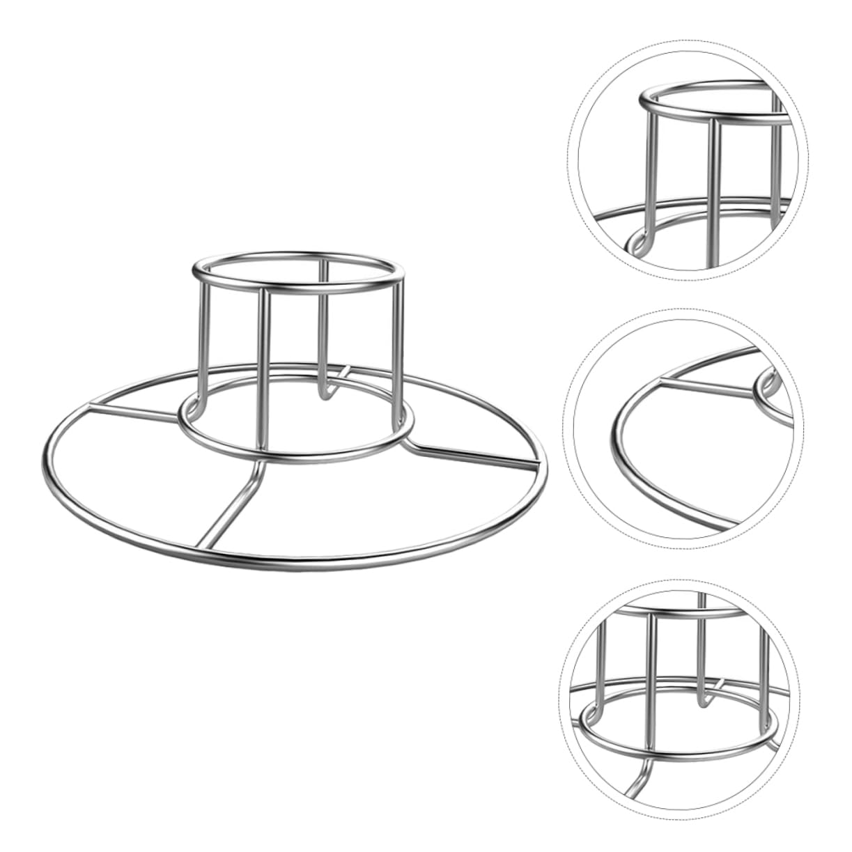 2 Pezzi Supporto per Pollo Arrosto in Rotonda Stabile per Barbecue all Facile da Montare e Smontare Design e Pratico per Cottura Uniforme