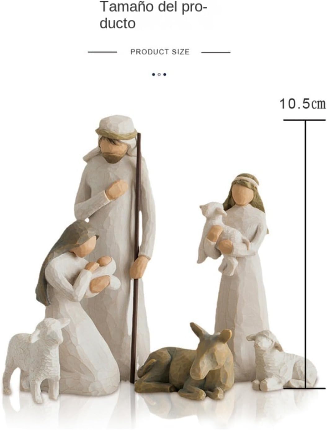 Figuras De Belén De Resina - 11 Piezas Decorativas Para Navidad - Interior O Exterior - Detalles Finos