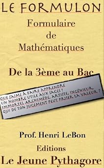 Le Formulon Trigo Les Formulaires du prof. LeBon t. 1 French Edition